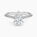Piper Knife Edge Solitaire Ring Platinum Pear Engagement Ring
