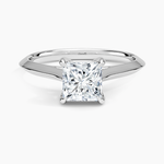 Piper Knife Edge Solitaire Ring Platinum Princess Engagement Ring