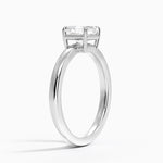 Dara Low-Profile Solitaire Ring Platinum Asscher Engagement Ring