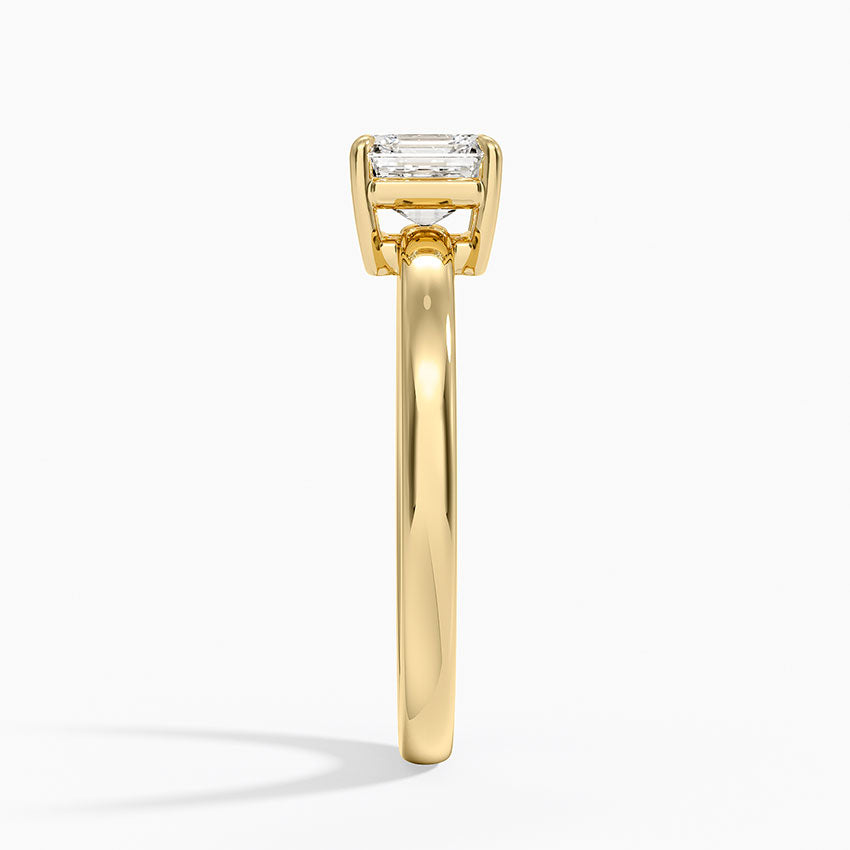 Dara Low-Profile Solitaire Ring Yellow Gold 18k Asscher Engagement Ring