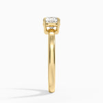 Dara Low-Profile Solitaire Ring Yellow Gold 18k Cushion Engagement Ring