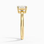 Dara Low-Profile Solitaire Ring Yellow Gold 18k Emerald Engagement Ring