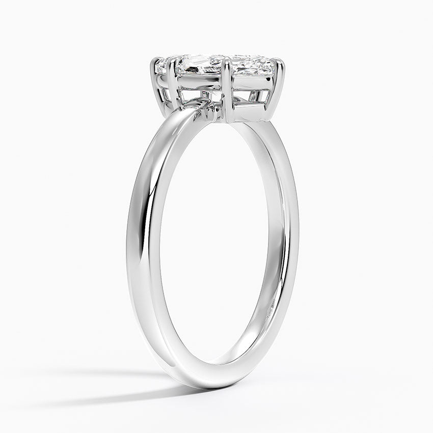 Dara Low-Profile Solitaire Ring Platinum Marquise Engagement Ring