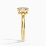 Dara Low-Profile Solitaire Ring Yellow Gold 18k Oval Engagement Ring