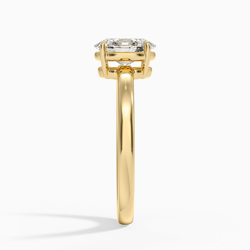 Dara Low-Profile Solitaire Ring Yellow Gold 18k Oval Engagement Ring