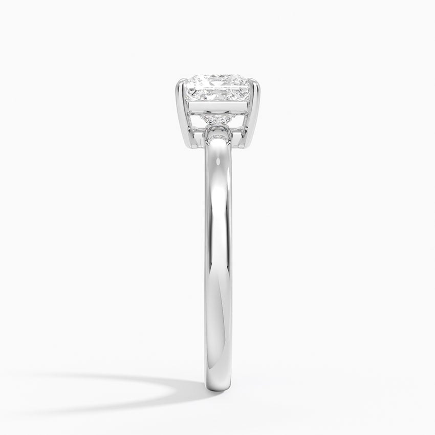 Dara Low-Profile Solitaire Ring Platinum Princess Engagement Ring