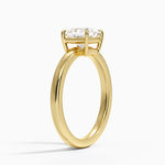 Dara Low-Profile Solitaire Ring Yellow Gold 18k Princess Engagement Ring