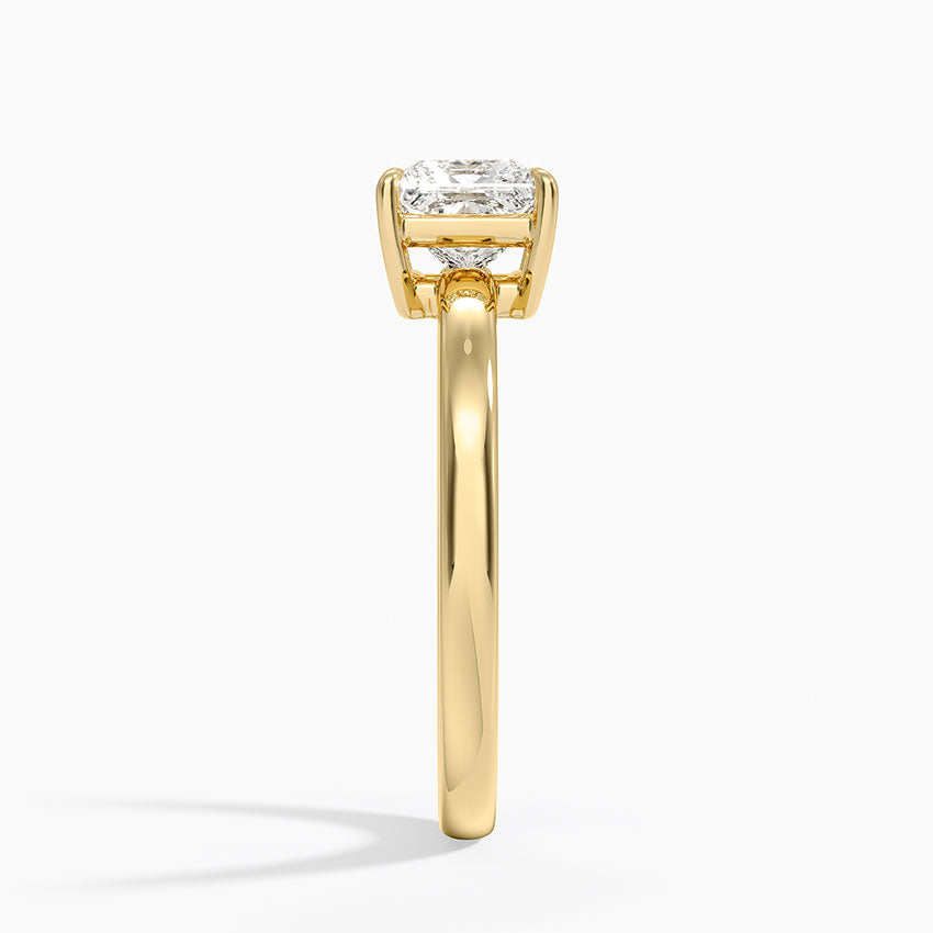 Dara Low-Profile Solitaire Ring Yellow Gold 18k Princess Engagement Ring