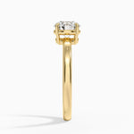 Dara Low-Profile Solitaire Ring Yellow Gold 18k Round Engagement Ring