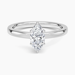 Dara Low-Profile Solitaire Ring Platinum Marquise Engagement Ring