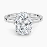 Dara Low-Profile Solitaire Ring Platinum Oval Engagement Ring
