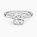 Dara Low-Profile Solitaire Ring Platinum Round Engagement Ring