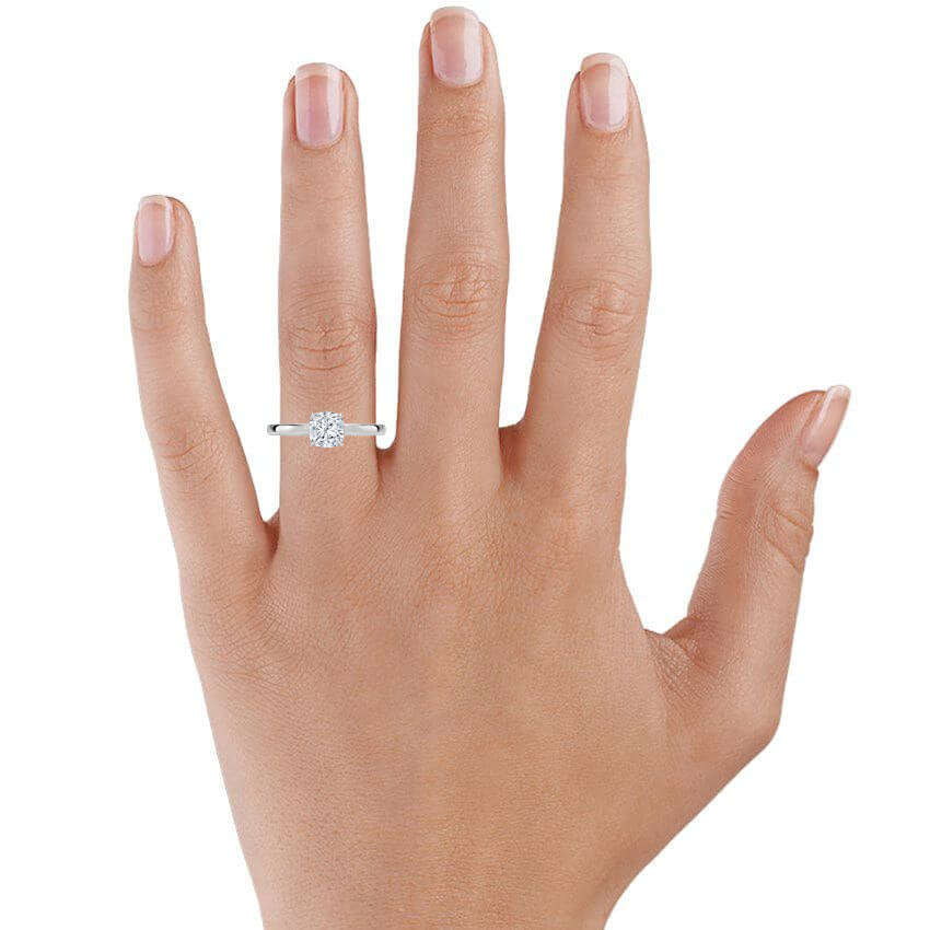 Dara Low-Profile Solitaire Ring Platinum Engagement Ring