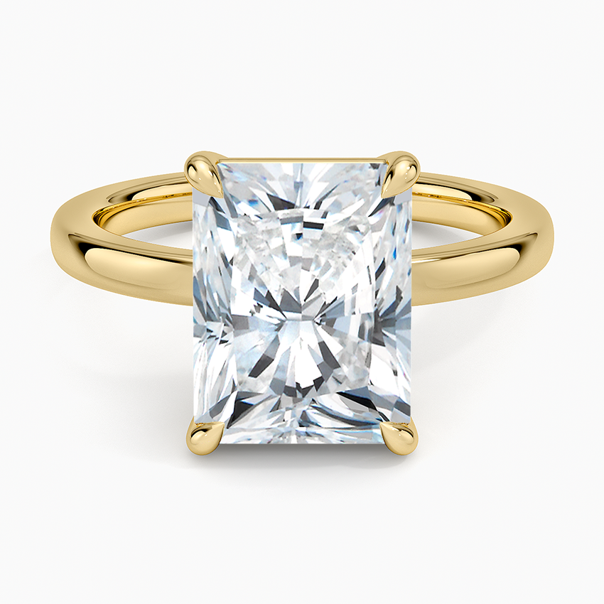 Dara Low-Profile Solitaire Ring Yellow Gold 18k Radiant Engagement Ring
