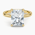 Dara Low-Profile Solitaire Ring Yellow Gold 18k Radiant Engagement Ring