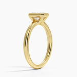 Freesia Bezel Solitaire Ring Yellow Gold 18k Emerald Engagement Ring