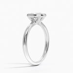 Freesia Bezel Solitaire Ring Platinum Oval Engagement Ring