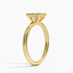 Freesia Bezel Solitaire Ring Yellow Gold 18k Princess Engagement Ring