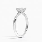 Freesia Bezel Solitaire Ring Platinum Round Engagement Ring
