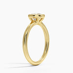 Freesia Bezel Solitaire Ring Yellow Gold 18k Round Engagement Ring