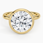 Freesia Bezel Solitaire Ring Yellow Gold 18k Round Engagement Ring