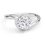 Aire Solitaire Engagement Ring 18K White Gold CU