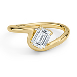 Aire Solitaire Engagement Ring 18K Yellow Gold EM