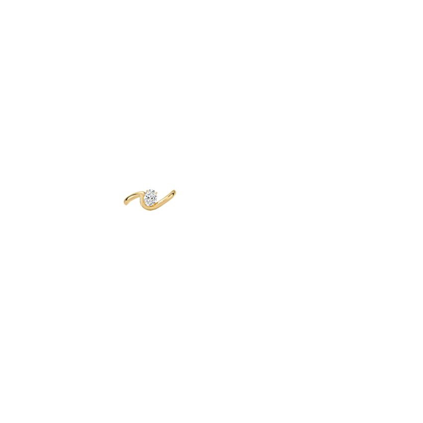 Aire Solitaire Engagement Ring 18K Yellow Gold OV