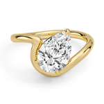Aire Solitaire Engagement Ring 18K Yellow Gold PE