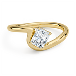 Aire Solitaire Engagement Ring 18K Yellow Gold RA