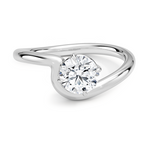 Aire Solitaire Engagement Ring 18K White Gold RD