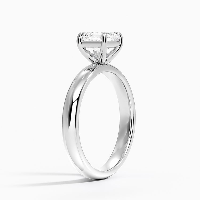 Audrey Perfect Fit 3mm Solitaire Ring Platinum Asscher Engagement Ring