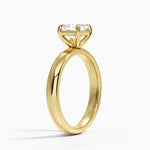 Audrey Perfect Fit 3mm Solitaire Ring Yellow Gold 18k Asscher Engagement Ring