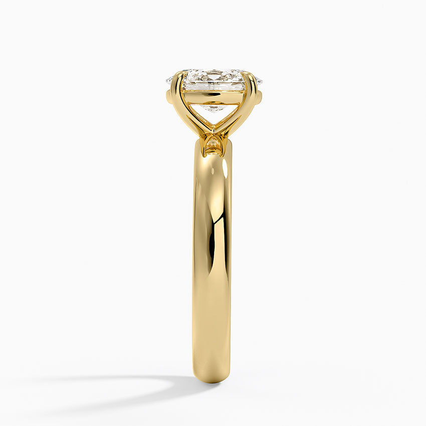 Audrey Perfect Fit 3mm Solitaire Ring Yellow Gold 18k Oval Engagement Ring