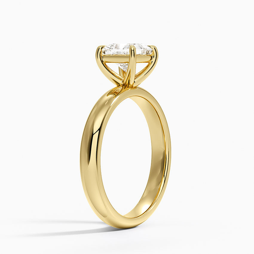 Audrey Perfect Fit 3mm Solitaire Ring Yellow Gold 18k Princess Engagement Ring