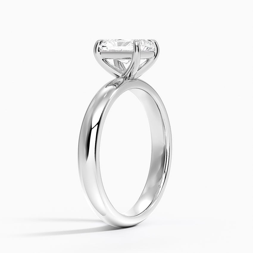 Audrey Perfect Fit 3mm Solitaire Ring Platinum Radiant Engagement Ring