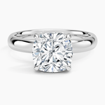 Audrey Perfect Fit 3mm Solitaire Ring Platinum Cushion Engagement Ring