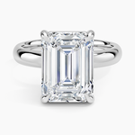 Audrey Perfect Fit 3mm Solitaire Ring Platinum Emerald Engagement Ring