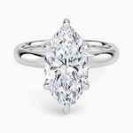 Audrey Perfect Fit 3mm Solitaire Ring Platinum Marquise Engagement Ring