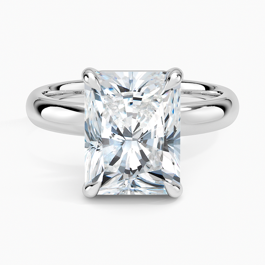 Audrey Perfect Fit 3mm Solitaire Ring Platinum Radiant Engagement Ring