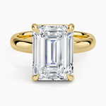 Audrey Perfect Fit 3mm Solitaire Ring Yellow Gold 18k Emerald Engagement Ring