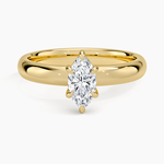 Audrey Perfect Fit 3mm Solitaire Ring Yellow Gold 18k Marquise Engagement Ring