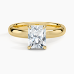 Audrey Perfect Fit 3mm Solitaire Ring Yellow Gold 18k Radiant Engagement Ring