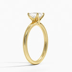 Fleur Solitaire Ring Yellow Gold 18k Asscher Engagement Ring