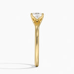 Fleur Solitaire Ring Yellow Gold 18k Asscher Engagement Ring