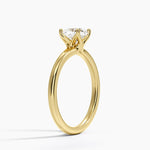 Fleur Solitaire Ring Yellow Gold 18k Cushion Engagement Ring
