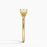 Fleur Solitaire Ring Yellow Gold 18k Cushion Engagement Ring