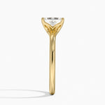 Fleur Solitaire Ring Yellow Gold 18k Emerald Engagement Ring