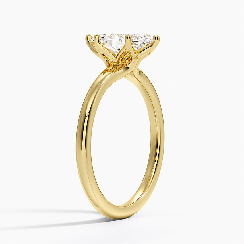 Fleur Solitaire Ring Yellow Gold 18k Marquise Engagement Ring