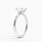 Fleur Solitaire Ring Platinum Princess Engagement Ring